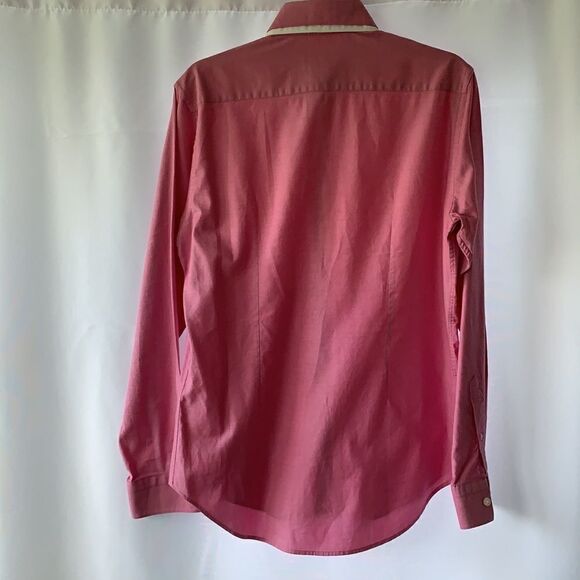 Zara Man slim fit size medium pink shirt with double color of white and pink - Picture 2 of 8